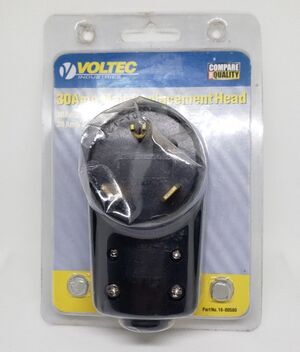 VOLTEC Plug PART #16-00580 30AMP MALE REPLACEMENT HEAD RV CAMPER New And Sealed.